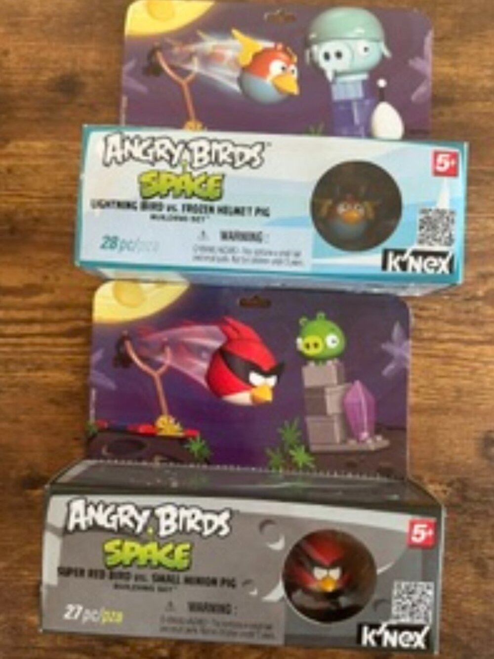 Vintage K'NEX Angry Birds Space Set of 2 Toys